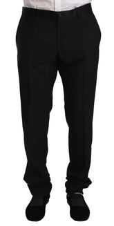 Dolce & Gabbana Black Wool Formal Tuxedo Trouser Pants -   -  Dolce & Gabbana.